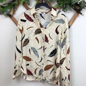 Vintage | 100% silk button up blouse